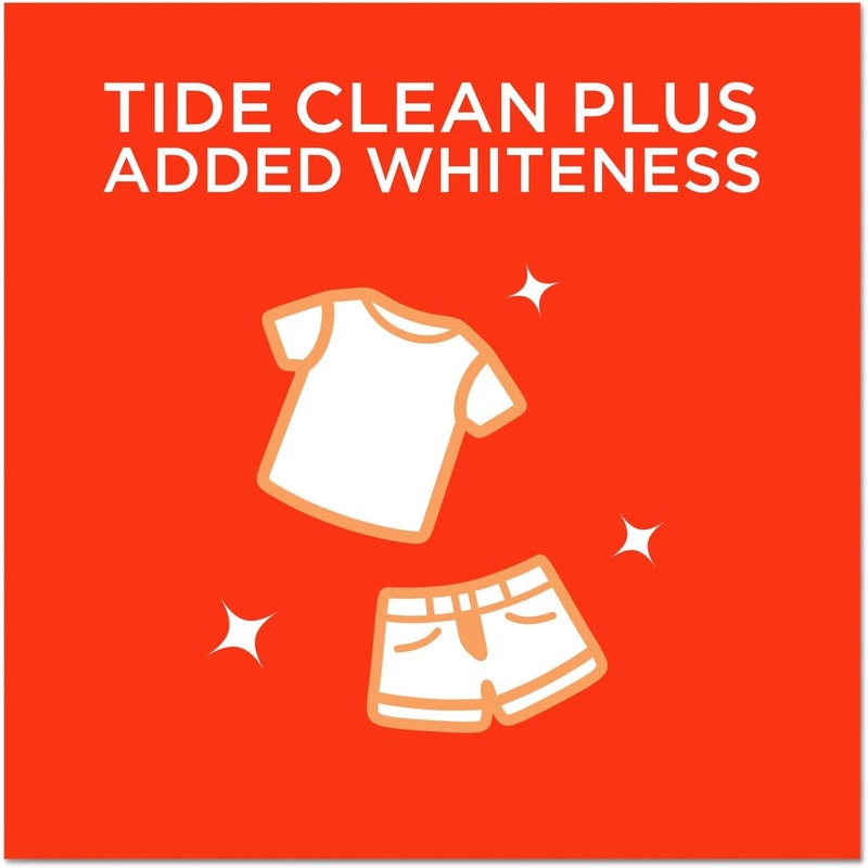 Tide مسحوق غسيل تيد بلس مبيض، أصلي، (144 أونصة، 80 غسلة لكل منها)، عبوتان - Image 2